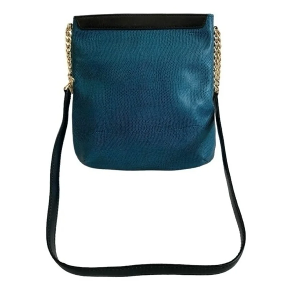 Jafferjees Turquoise Black Snake Skin Shoulder Crossbody Bag 10